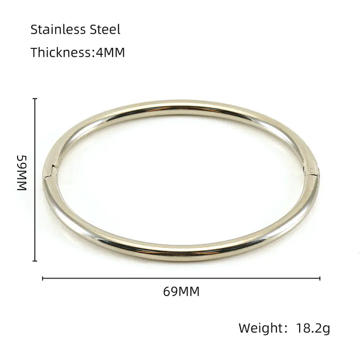 Fashion Bamboo Titanium Steel Bracelet with Three Beads