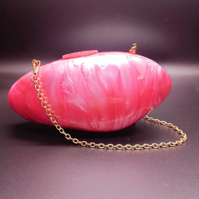 Pearlescent Acrylic Party Clutch Evening Bag Wallet