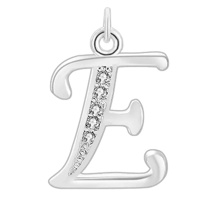 Diamond-Embedded Capital 26 English Letter Pendant Set