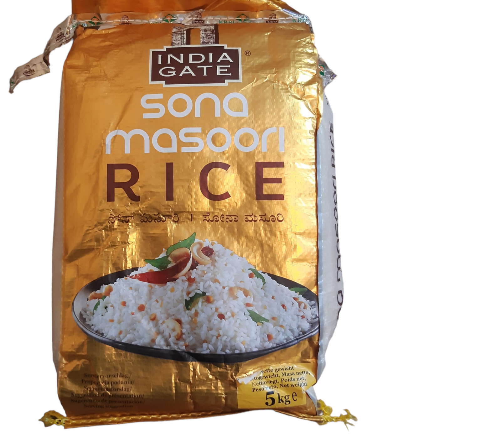 India Gate Sona Masoori Rice - 5Kg Sona Masoori Rice is a rice variety that is rich in nutrients and is low in fat and cholesterol. 