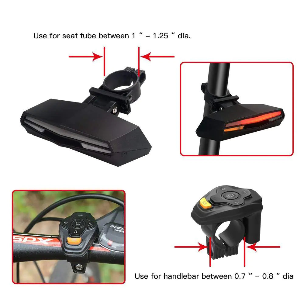 Wireless Remote Control Laser Tail Light for Bicycles
