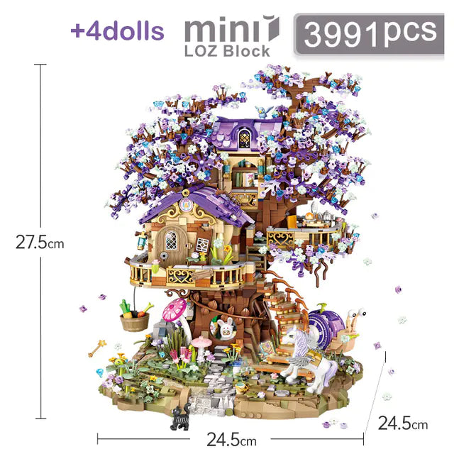 Large Elven Tree House Handassembled Building Toy