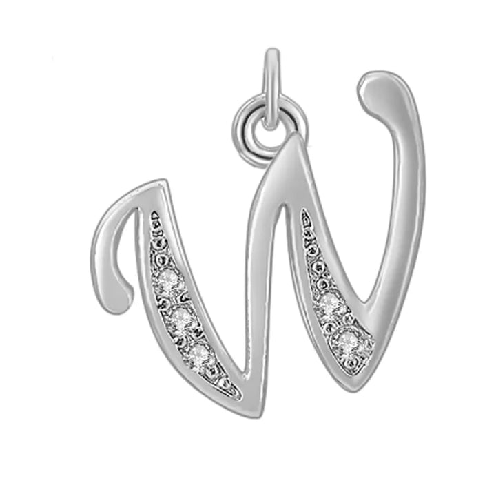 Diamond-Embedded Capital 26 English Letter Pendant Set