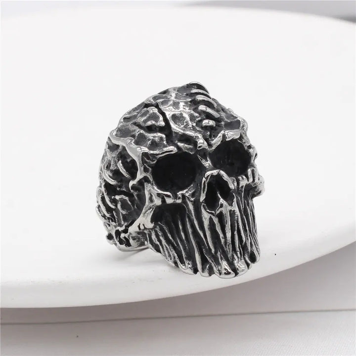 Mummy Skull Men's Ring in Titanium Steel