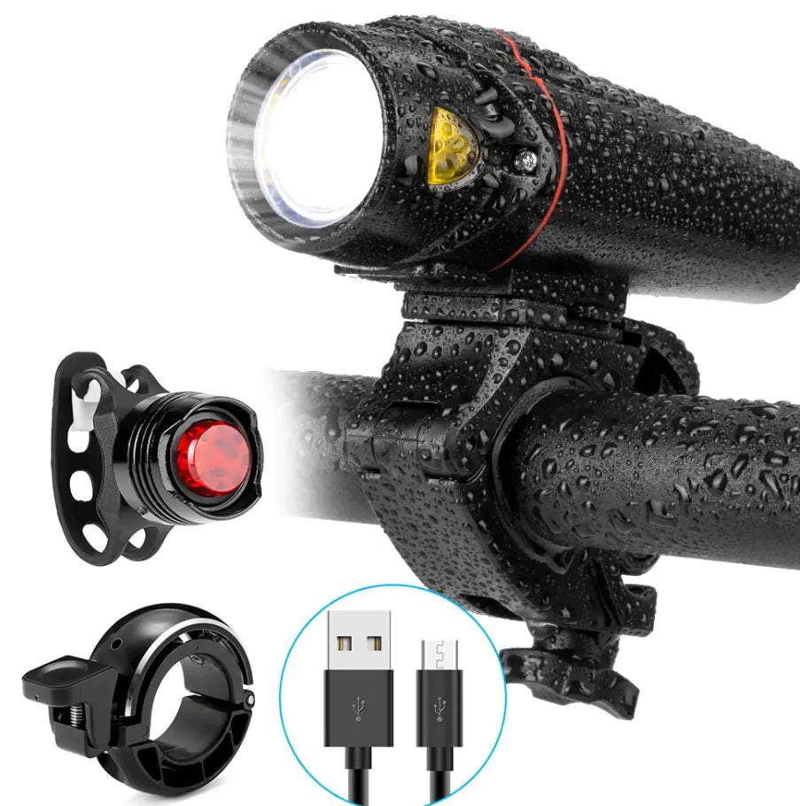 USB Rechargeable Bicycle Front and Tail Light