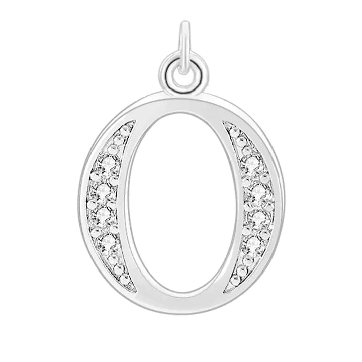 Diamond-Embedded Capital 26 English Letter Pendant Set