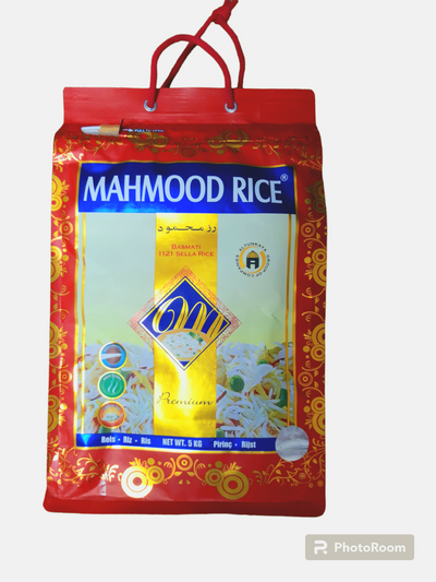 Mehmood Rice Basmati Sella - 1121 is a long grain variety of rice that has been aged for over 12 months. It has a smooth texture and a nutty, sweet flavor. This premium aged basmati rice is rich in vitamins and minerals and cooks quickly, making it a great choice for dishes like biryani and pulao.