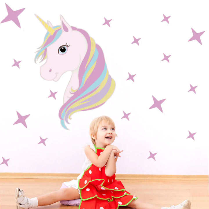 Unicorn Wall Stickers for Kids' Room Decor