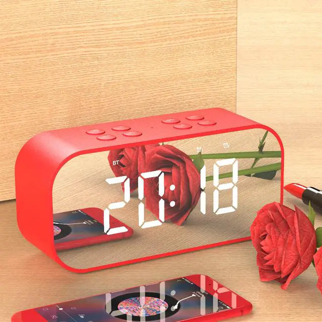 Digital Clock with Bluetooth Speaker and Multifunctional Design