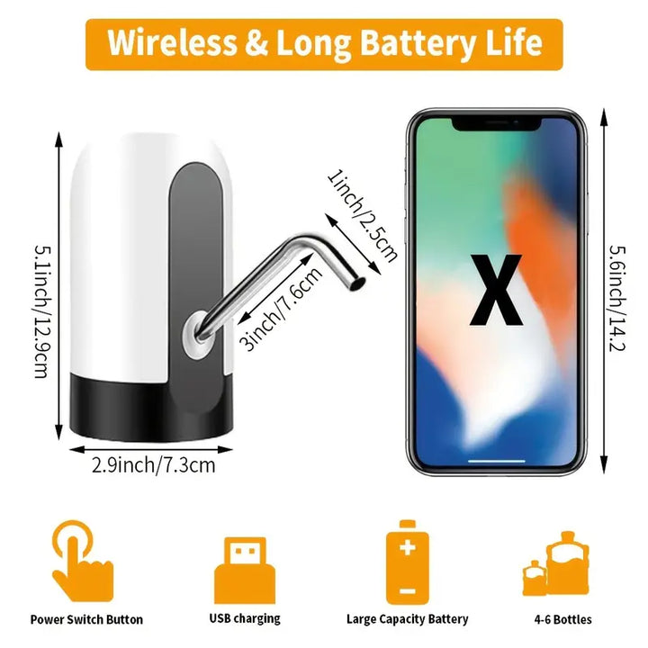 USB Charging Automatic 5 Gallon Water Bottle Pump