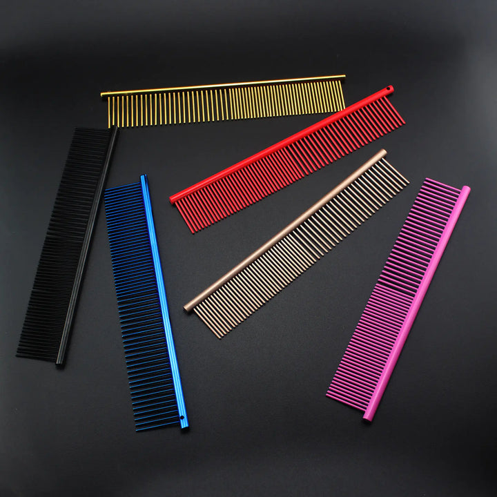 Colorful Stainless Steel Medium Pet Comb
