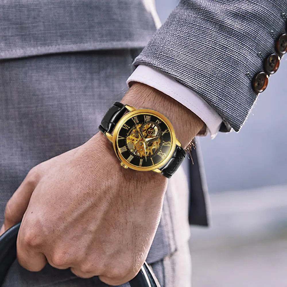 Transparent Skeleton Mechanical Watch