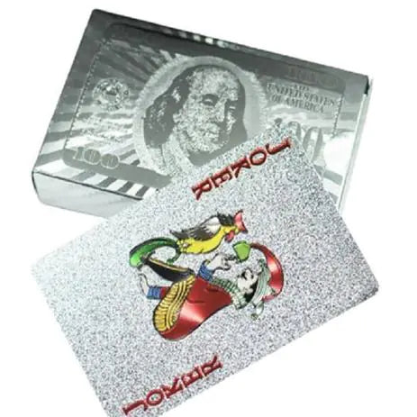 Gold Silver Veneer Poker Deck