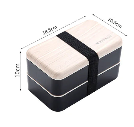 Wheat Straw Double Layer Japanese Bento Box