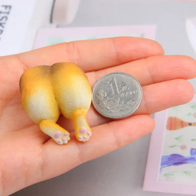Corgi Butt Magnet and Refrigerator Sticker Set