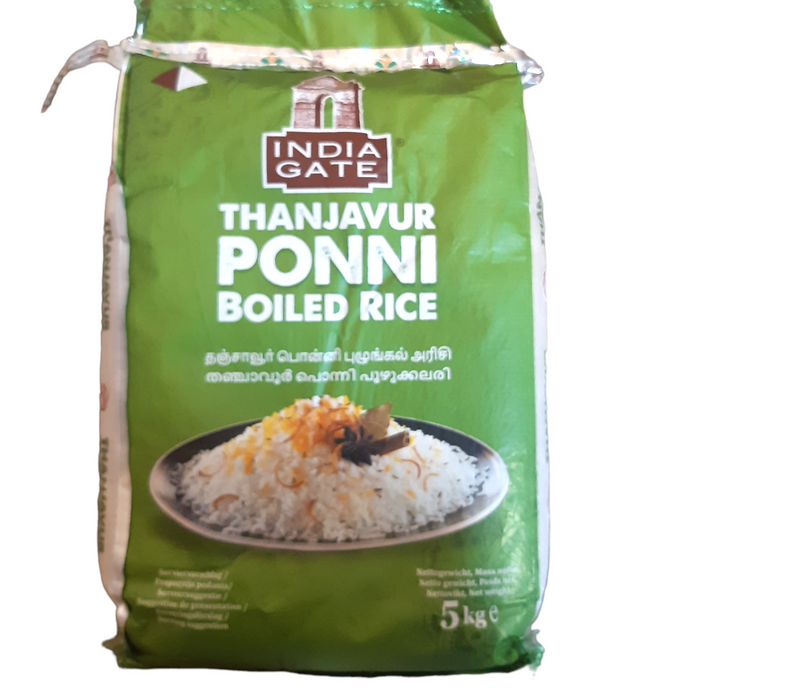 India Gate Ponni gekochter Reis 5 kg