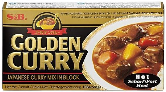 S & B Golden CUrry Japanese Curry Mix Hot
