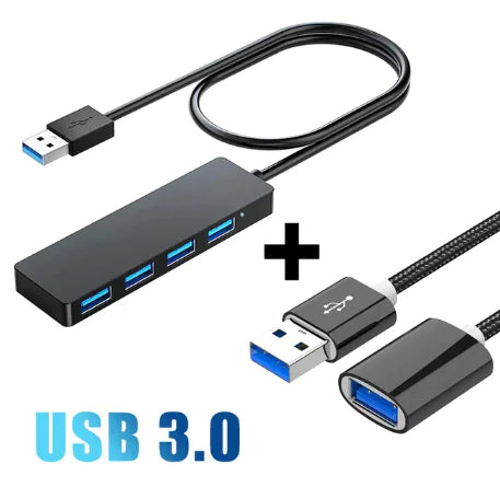 4-Port-USB-3.0-Hub USB-3.0-Verlängerungskabel