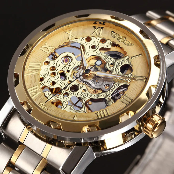 Stylish Business Casual Hollow Space Gold Watch