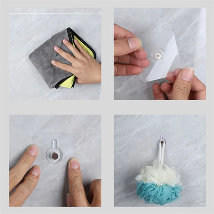 Waterproof Transparent PVC Adhesive Wall Hook Hanger