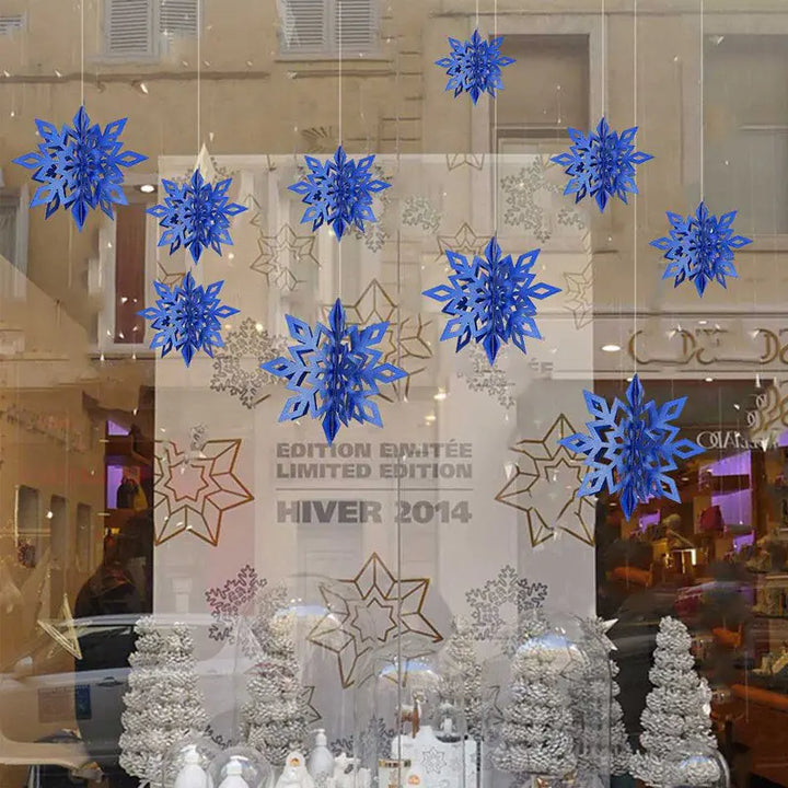 3D Snowflake Decorations for Winter Christmas Events