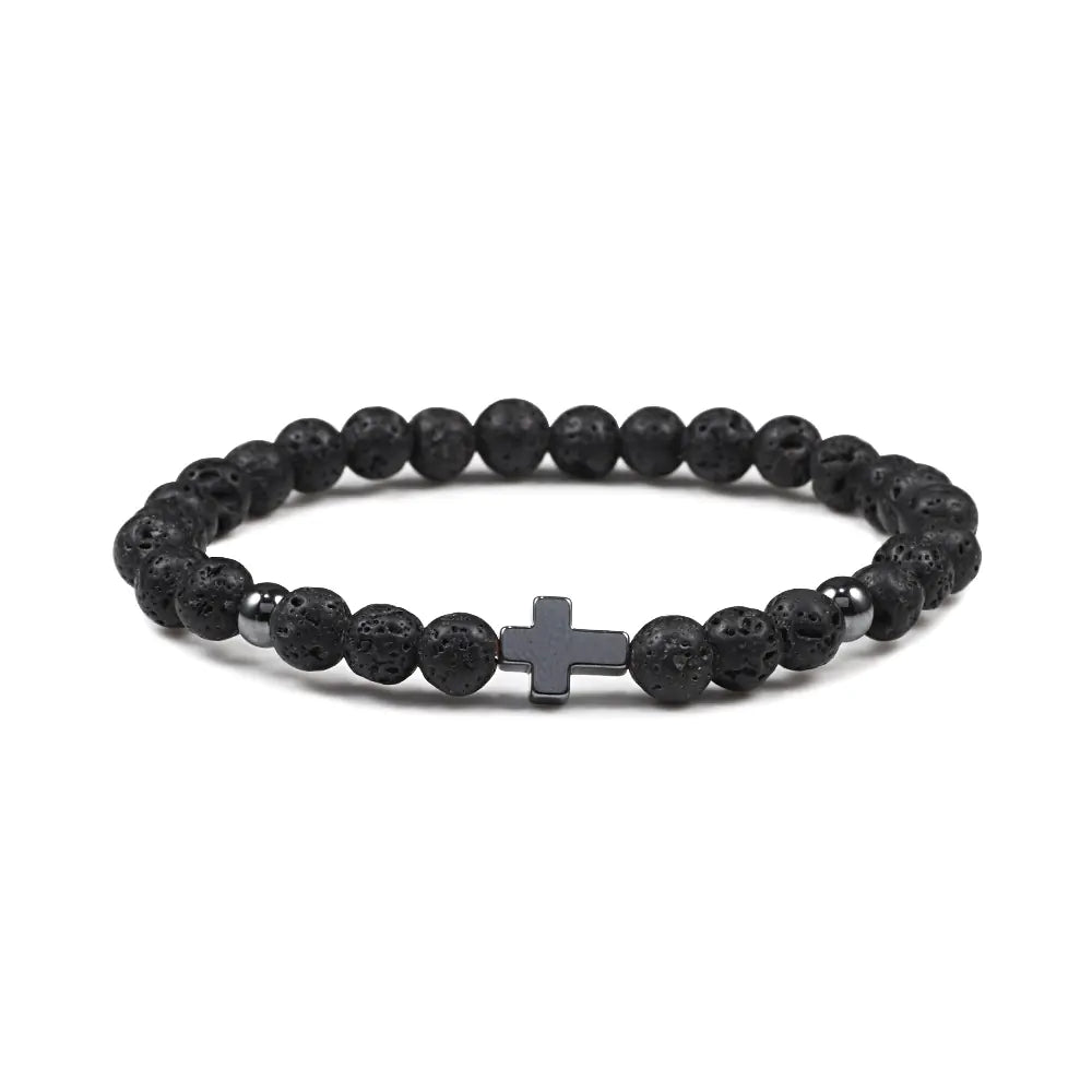 Fashion Hematite Beaded Stretch Bracelet with Turquoise