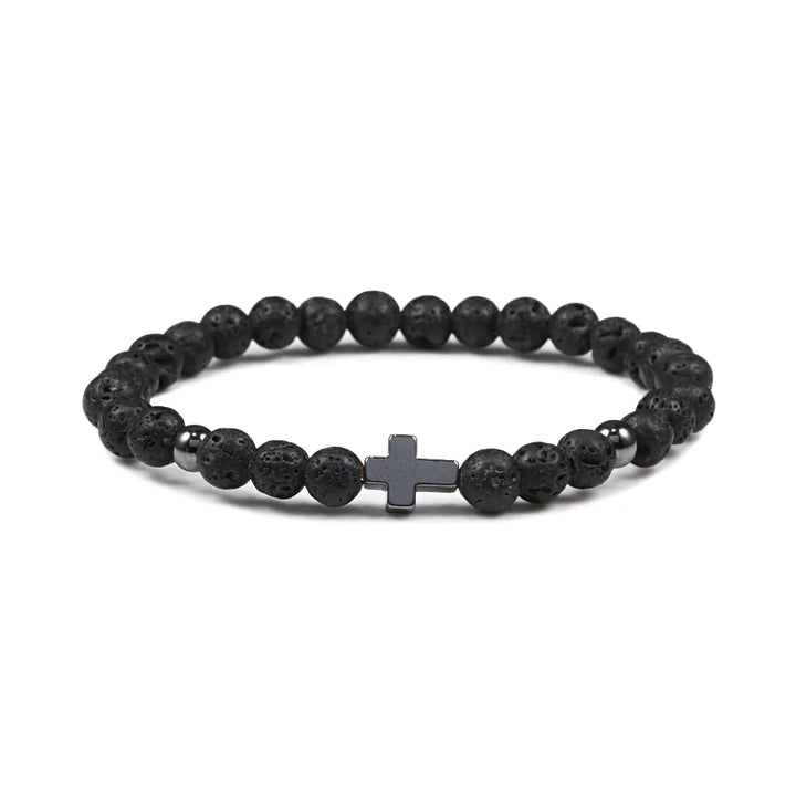 Fashion Hematite Beaded Stretch Bracelet with Turquoise