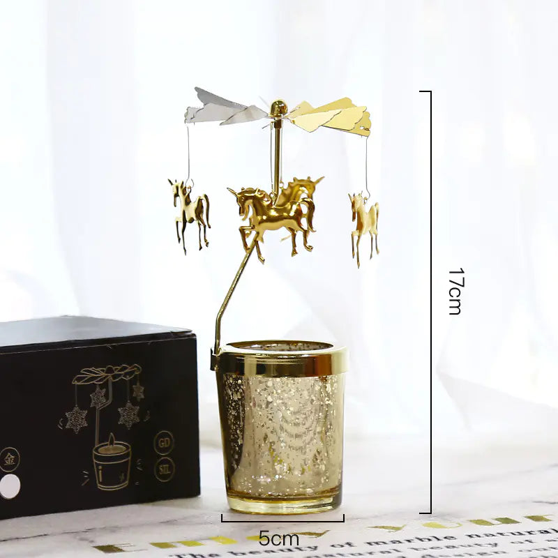European Style Rotating Candle Holder for Modern Dining