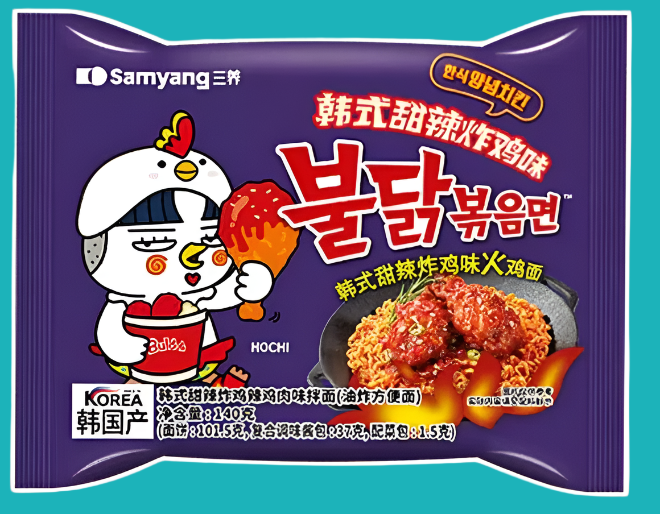 SAMYANG Instant Nudeln Buldak Korean Frittiertes Hähnchen süß & scharf 140g