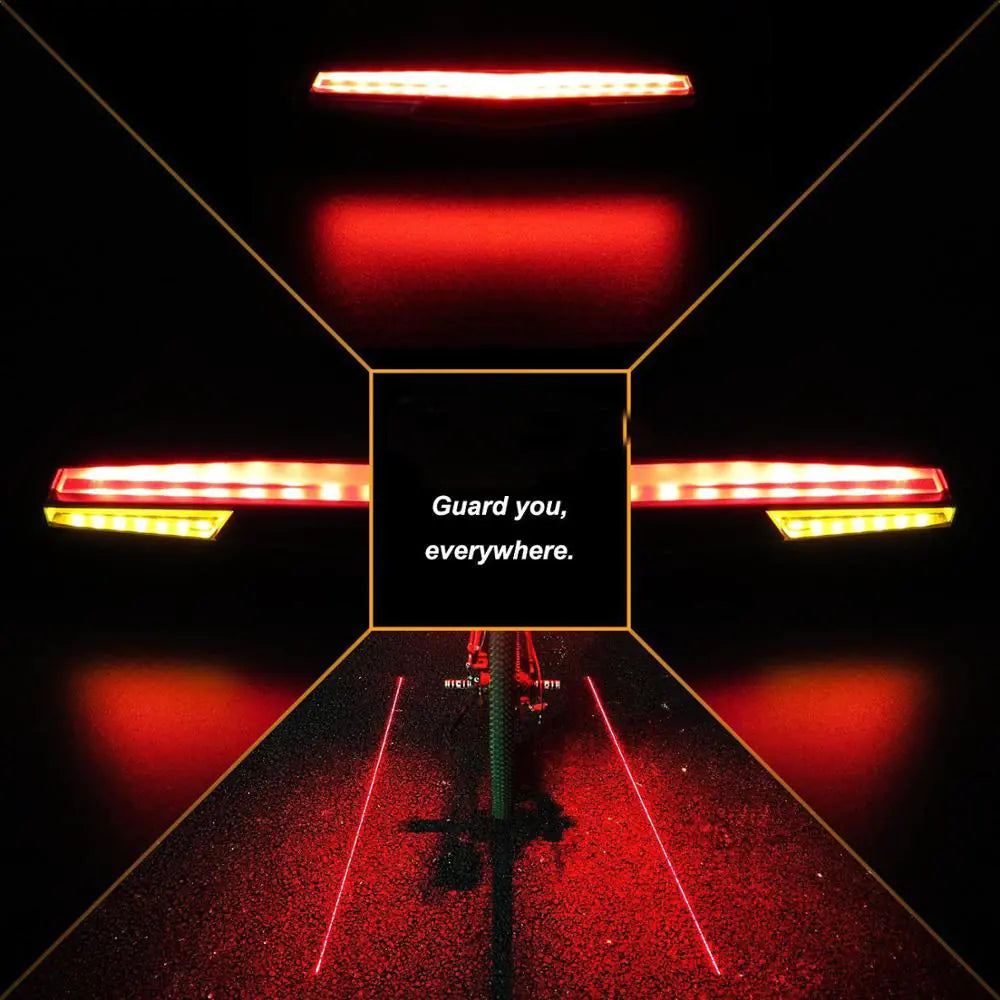 Wireless Remote Control Laser Tail Light for Bicycles