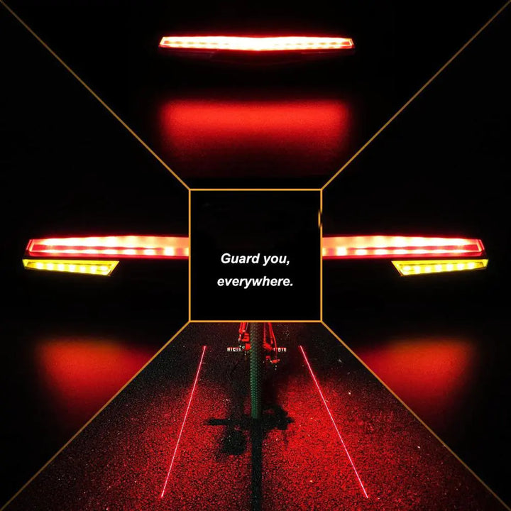 Wireless Remote Control Laser Tail Light for Bicycles
