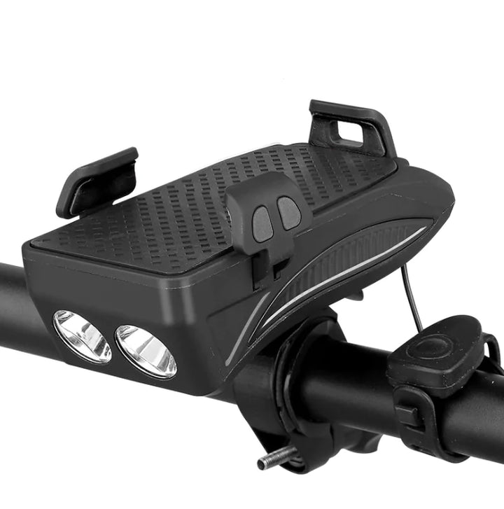 Bicycle Light and Phone Holder with Power Bank Stand