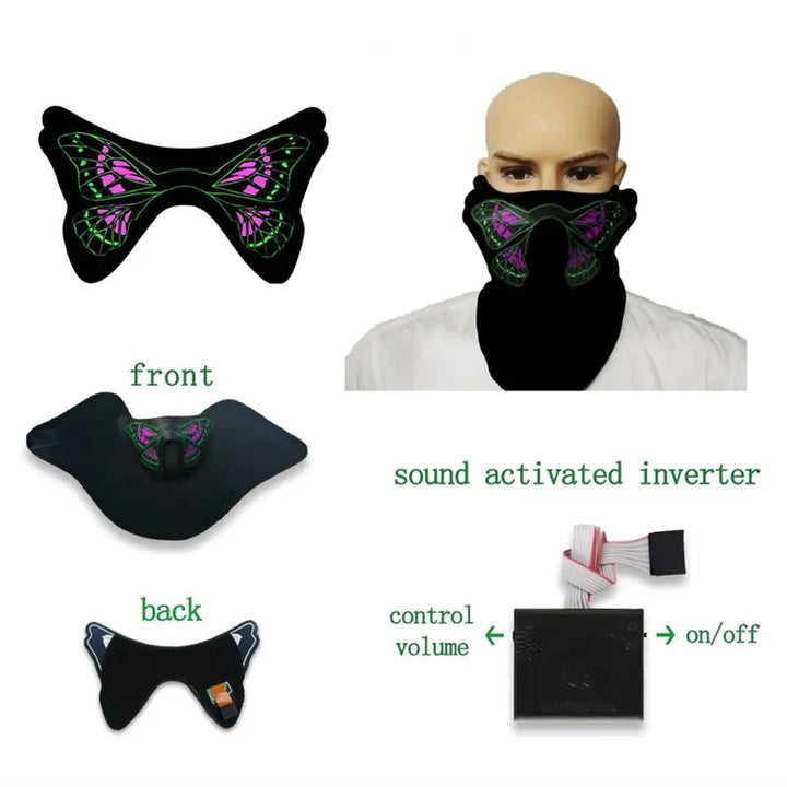 LED Light Mask with Sound Control
