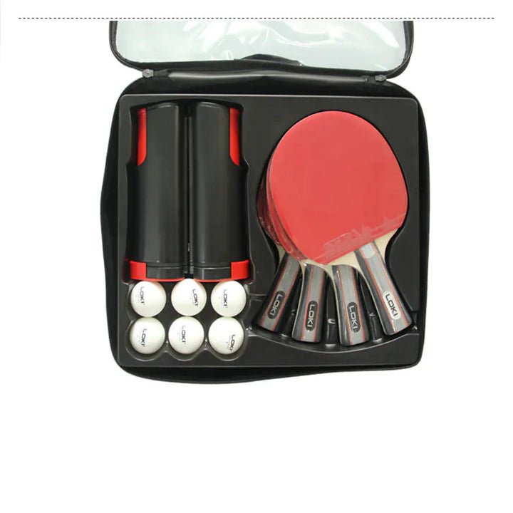 "Table Tennis Racket Set with 4 Bats and 8 Balls"
