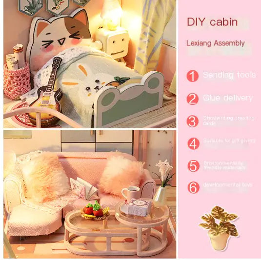 DIY Model Toy Cabin Building Kit