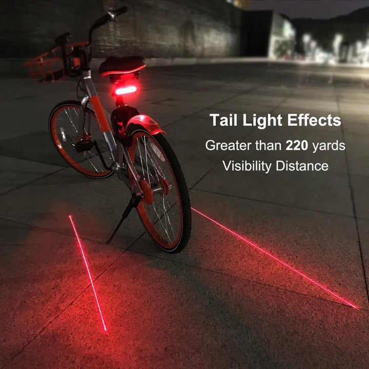Wireless Remote Control Laser Tail Light for Bicycles