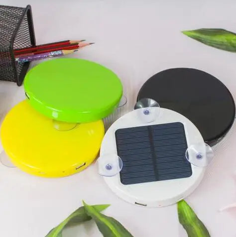 Solar-Powered Mobile Charger with Suction Cup Mount