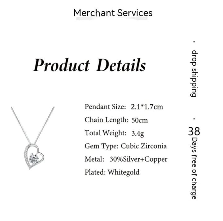Women's Hollow Heart Necklace Set