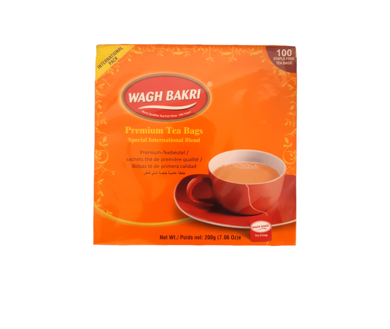 Wagh Bakri Premium-Teebeutel (spezielle internationale Mischung) 200 g – 100 Teebeutel 