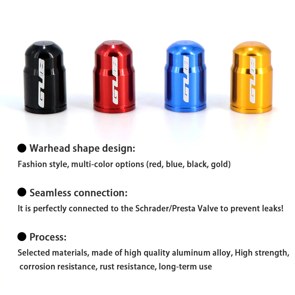 GUB Aluminum Alloy Valve Caps for Mountain Bikes