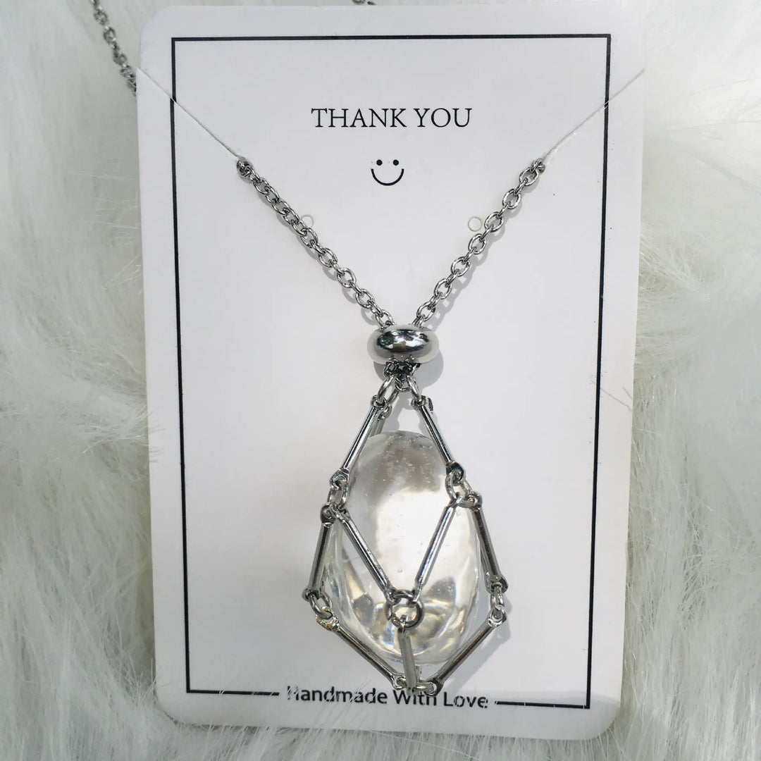 Crystal Raw Stone Pendant Necklace