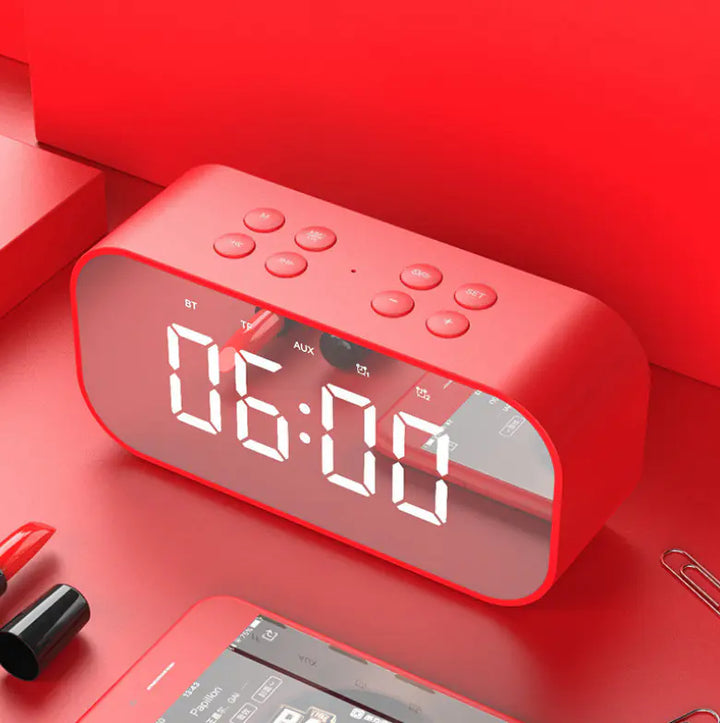 Digital Clock with Bluetooth Speaker and Multifunctional Design