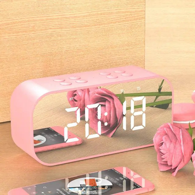 Digital Clock with Bluetooth Speaker and Multifunctional Design