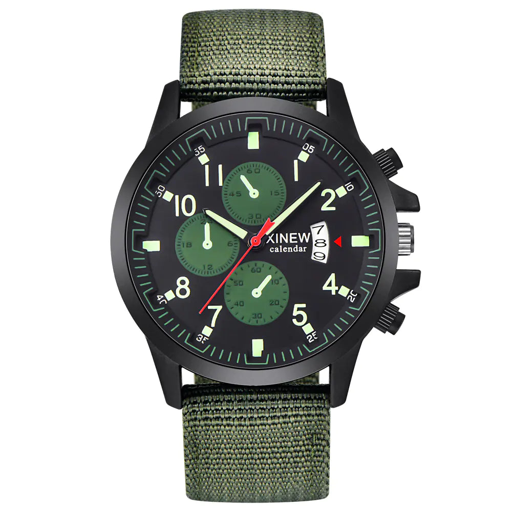 Men's Fashion Nylon Band Military Sports Watch