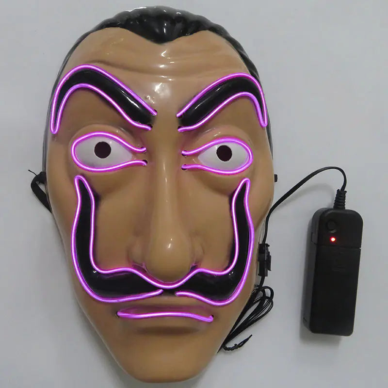 LED Halloween Clown Mask Party Prop and Costume Toy