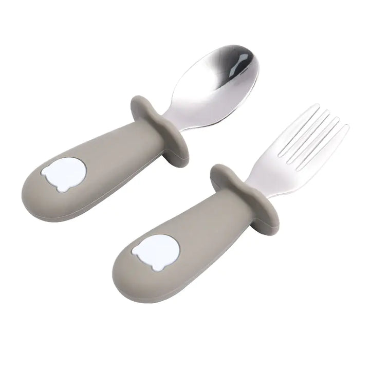 Cartoon Bear Silicone Spoon for Kids' Tableware