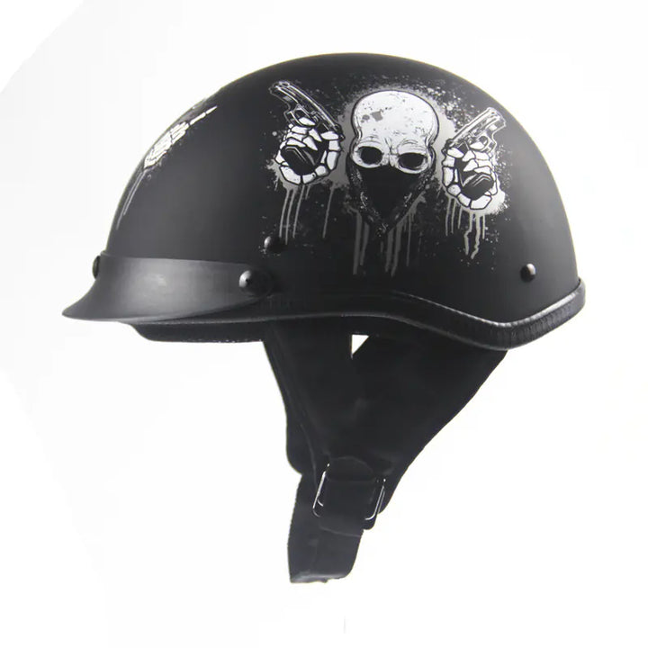 Harley Motorcycle Summer Helmet with Skull Design
