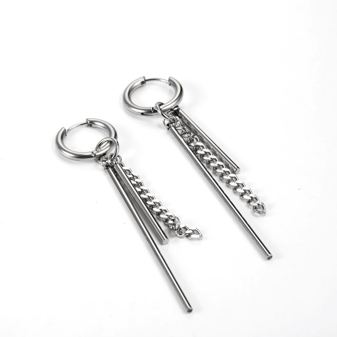Korean Style Hip Hop Men's Multi-Layer Earrings