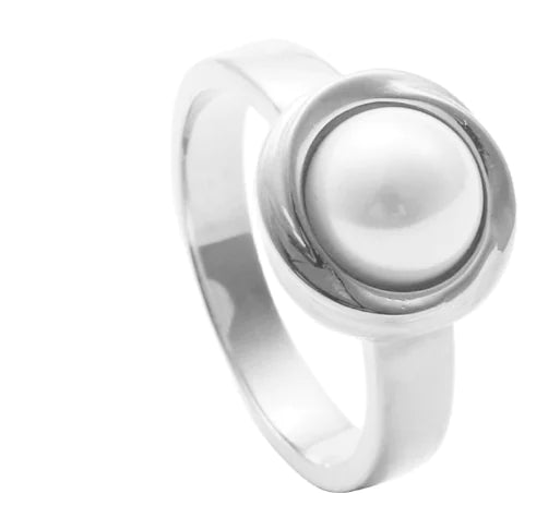 Fashion Titanium Steel Natural Stone Women's Ring
