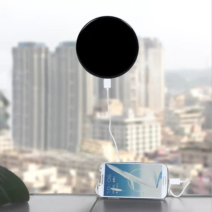 Solar-Powered Mobile Charger with Suction Cup Mount